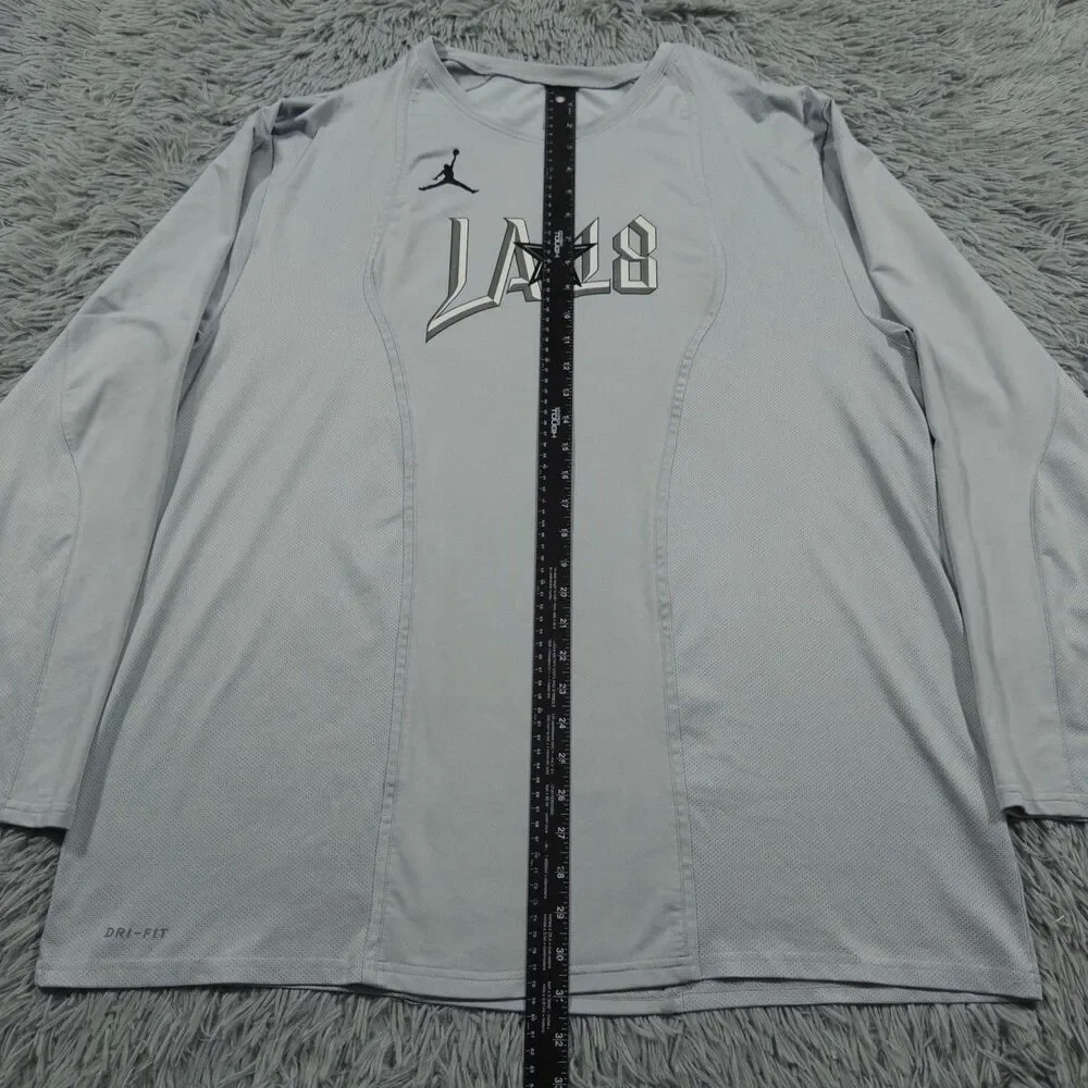 Jordan Shirt XXL Gray Black NBA 2018 All Star Game Warm Up Pullover Mens